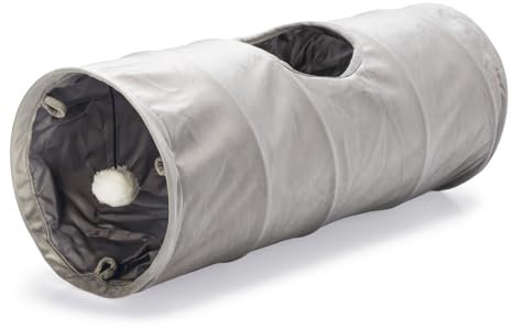 Designed by Lotte Katzentunnel Cylla, Katzenspielzeug, Grau, 65x25x25