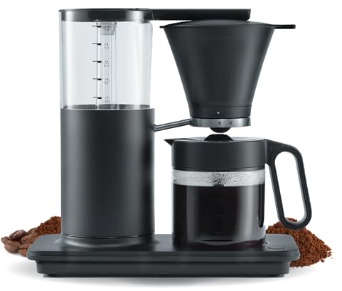 Wilfa Classic Tall Coffee Maker & Precision Brewer - Temperature Control, Auto Stop & Manual Drip-stop - Smart Maintenance Features for Cleaning & Power Conservation - Black