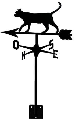 Wetterfahne aus Metall, Wetterfahne aus Edelstahl mit Halterung für das Dach, Windfahnen-Dekorationen für den Außenbereich, Bauernhof, Hof, Garten, Pavillon, Windrichtungsanzeiger, Messwerkzeug