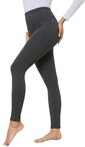Terecey Thermo Lange Unterhose Damen, Winter High Waist Thermoleggins Elastische Fleece Weich Lange Unterhose für Damen S-3XL