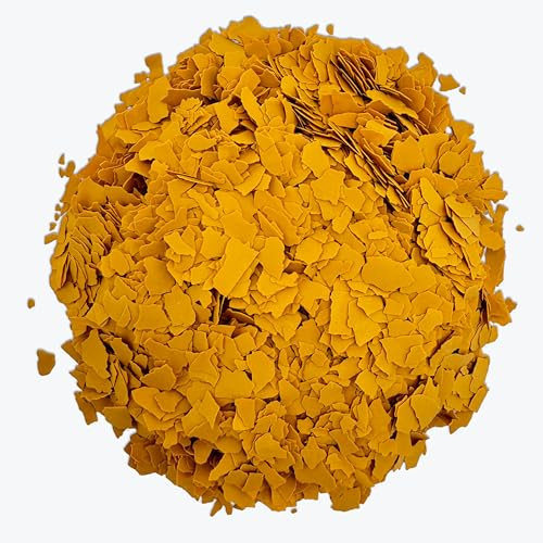 CAIRCON Farbchips für Bodenbeschichtung – Dekochips für Epoxid, PU & Acrylat Bodenfarbe – Gelb 1Kg