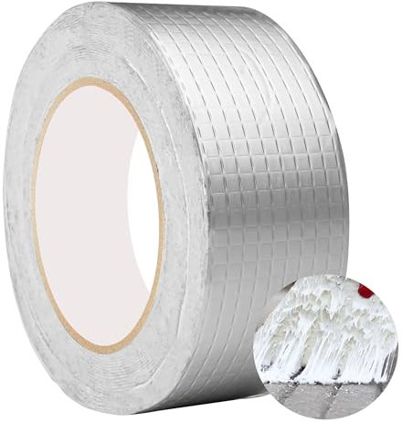 ZAVIA Butyl Tape Waterproof 5M X50mm | Leak Repair Tape Roof Sealant - Gutter Sealant Tape | Self Adhesive Butyl Sealant Tape for Seals & Repairs | Aluminium Flash Tape