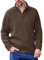 BERCIELY Knit Sweater Herren Weich Langarm Slim Fit Pulli Rundhals Strickpullover Herren Winter Casual Warm Komfortabel Einfarbig Pullover Herren J-Coffee M