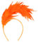 Cadimus Feder Haarreif,Damen Kopfschmuck Feder,20er Jahre Stirnband Feder,Feder Kopfschmuck Fascinator,Geeignet für Hochzeiten, Maskeraden, Karneval und Bühnenauftritte,Federstirnband Zubehör-orange