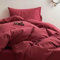 Lanqinglv Bettwäsche 135x200 cm 4teilig Rot, Weinrot ÖKO-TEX Bettwäsche-Sets 2 Bettbezug 135x200 cm mit Reißverschluss und 2 Kissenbezug 80x80cm aus Microfaser
