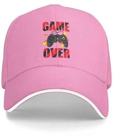 Hüte Game Over-Design Baseball Hut Atmungsaktiv Mütze Uv Schutz Sportkappe Für Golf Angeln Tennis