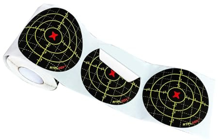 ATFLBOX 200 STK. Splatter Shooting Targets 10,2cm, Klebeziele Schießen | Fluoreszierende Reaktiv-Aufkleber für Pistole, Airsoft, Gewehr & BB Gun, Selbstklebende Zielscheiben für Schießübungen