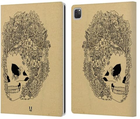 Head Case Designs Bocciolo Doodle Mix Custodia Portafoglio in Pelle Compatibile con Apple iPad PRO 12.9 2020/2021/2022