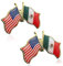 Pin de solapa con bandera de la amistad de México de Estados Unidos, alfileres de recuerdo patriótico mexicano, paquete a granel de pines para sombrero, corbata, ropa, mochila (2 paquetes)