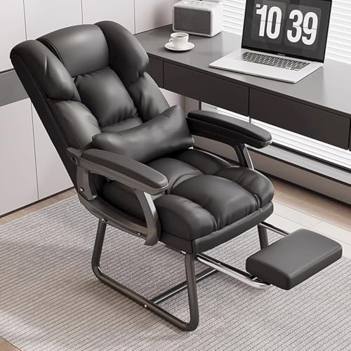 Bürostuhl Ergonomischer PC Gamer Stuhl, Gaming Stuhl für Erwachsene, Starke, Tragende, Gewölbte Füße, Langlebig und Stabiler, Versteckte, Einziehbare Fußstütze