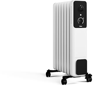 Tristar Öl-Radiator - 7 Rippen - 1500 W - 3 Heizstufen - Thermostat - Überhitzungs- & Kippschutz - Leiser Betrieb - Mobil mit Rollen - KA-5377