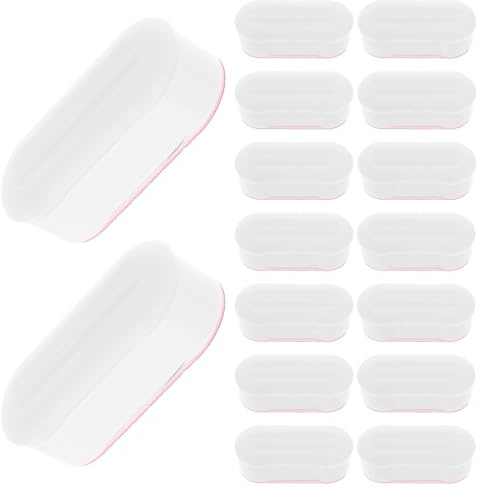 Homoyoyo 16pcs Non-Slip Toilet Seat Bumpers Pads Set Round Toilet Lid Spacers Bathroom Seat Buffer Replacement Parts for Home Use