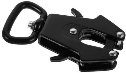 DECOMELODY Frog Clip Hundeleinenverschluss 360° Drehbarer Schnellverschluss aus Aluminiumlegierung Robuster Karabinerhaken für Haustierleinen Kompatibel mit Hundehalsbändern und Geschirren