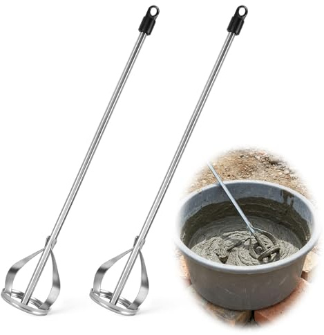2pcs Paint and Mud Mixers,Paddle Mixer,Hex Head Non-Slip,Rustproof Paint Plaster Mixer for Standard Drills,Whisk Tool Painting,Plaster,Mortar
