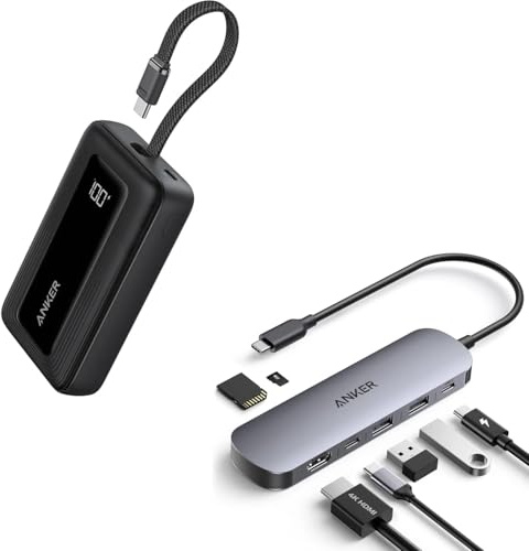 Anker 7-in-1 USB-C Hub+Anker Zolo Powerbank (20000mAh, 30W)