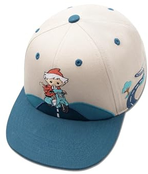 koaa Unser Sandmännchen Snapback-Cap On The Road – Beige/Blau, 100% Baumwolle, für Kinder von 1-3 & 3-8 Jahren