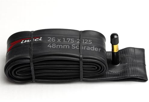 Fincci Fahrradschlauch 26 Zoll - MTB Fahrrad Schlauch 26 Zoll 26x1.75 x 1.95 x 2.00 x 2.10 mit Schrader 48 mm Autoventil, Schläuche für Mountainbike, E Bike, Rennrad Fahrrad, klapprad