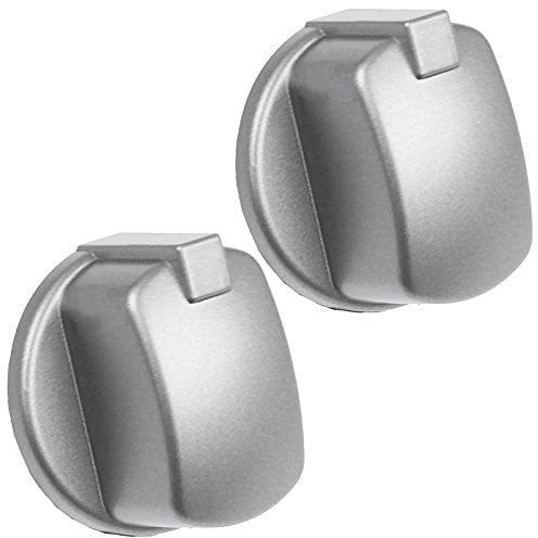 Spares2go Manopola di controllo compatibile con Indesit forno (confezione da 2, argento/INOX)