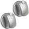 Spares2go Manopola di controllo compatibile con Indesit forno (confezione da 2, argento/INOX)