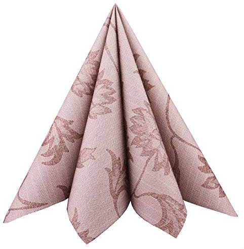 100 Stück Papierservietten Gemustert mit Chrysanthemen Braun 33 cm x 33 cm (0,13€/Stück) Tissue Servietten 3-lagig zum falten Premium Tischdekoration Hochzeit Geburtstag dünne Mundservietten