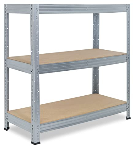 shelfplaza® 90x130x60cm PROFI Schwerlastregal verzinkt/Metallregal mit 3 Böden à 175kg Tragkraft/Kellerregal Metall, Garagenregal, Werkstattregal oder Regal Lagerregal/Steckregal Metall