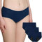 INNERSY Menstruation Panties Damen Periodenslip Baumwolle Wochenbett Unterwäsche 3er Pack (XS, 3 Marine)