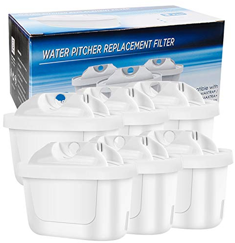 Filter Cartridges for Brita Maxtra Water Filters,Filter Cartridges Compatible with Brita Maxtra+, fits Brita Style, Brita Fun, Merella Cool, Mavea Elemaris XL and Brita Flow Water Tank(6pcs)