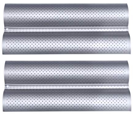 Cabilock Gestell 2 Stücke Edelstahl Baguetteblech 2 Wave Pan Antihaft Baguetteform Baguettebackblech Französisch Brot Backblech Backform Brotbackblech Formen Für Schokolade