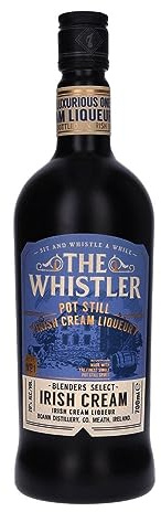 The Whistler Irish Whiskey Cream Liqueur 70cl, Boann Distillery Boyne Valley Ireland – Irish pot still whiskey & fresh cream from grass-fed cows, 20% ABV – serve over ice, dessert drinks & gifting