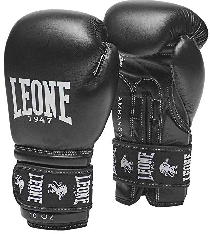LEONE 1947 Ambassador Boxhandschuhe Unisex Erwachsene, Schwarz, 16 oz