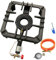 GB-29SD Gusseisen Hockerkocher mit Zündsicherung Gaskocher Campingkocher + Gasschlauch-Druckminderer-Set