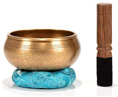 Bol de Musique Martelé à La Main, Bol Chantant Tibétain de Méditation, Ensemble de Bols Chantants TibéTains pour Le Yoga Et La Relaxation Profonde, 12cm