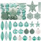 100 Karat Weihnachtskugel-Ornament-Set – sortiert, bruchsicher, hängende Baumschmuck-Set mit wiederverwendbarem Handgeschenkpaket für Weihnachtsbaum, Urlaub, Party und Heimdekoration, Mintgrün