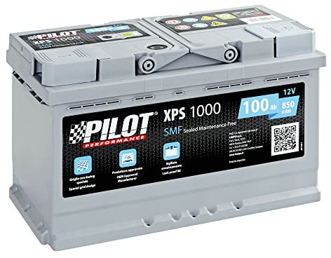 PILOT XPS1000 Batteria Auto 12V SMF - 100 Ah - 850 - Batteria di Tipo Tradizionale
