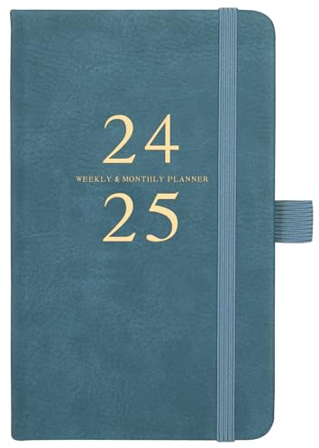 Taschenkalender 2025 – Taschenplaner, Januar 2025 – Dezember 2025, Taschenkalender für Geldbörse, 16,3 x 9,6 cm, elastische Bindung, Agenda-Planer, Grün