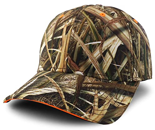 Armycrew XXL Oversize Jagd Camouflage Outdoor Strukturiert Baseball Cap, Schattengras, XX-Large