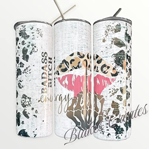 Badass Bitch Energy Insulated 20oz Thermal Skinny Tumbler