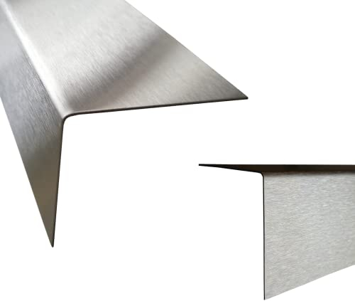 Edelstahl Winkel 1500mm 90 Grad Winkelprofil 30x30 mm Schenkelinnenmaß aus Edelstahl k240 geschliffen 1,5 mm stark VA Winkelprofil Eckschutz Profil