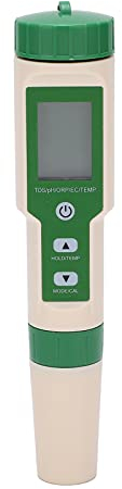 Natudeco Handheld Pool Wasserfiltertester EZ‑9910 5 in 1 Teststift Digitales Wasserqualität Monitor Tester Reinheitsmessgerät PH ORP EC TDS TEMP für Aquakultur Trinkwasser Schwimmbad