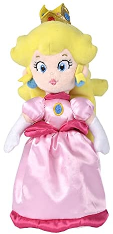 Simba 109231530 Super Mario Peach, 27cm Plüschtier, Nintendo, Plüschfigur ab den ersten Lebensmonaten