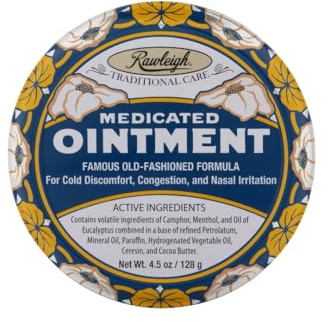 Rawleigh Medicated Ointment Blue Tin (4.5 oz) – Heritage Chest Rub & Multi-Purpose Vapor Ointment for Adults & Kids – Camphor, Menthol & Eucalyptus – Cold, Congestion & Minor Aches Relief