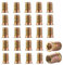 HXJDAM 25 dadi di avvitamento M10 x 25 mm, inserto filettato in legno, zincati, M10, manicotti filettati esagonali, dadi filettati a vite per mobili in legno