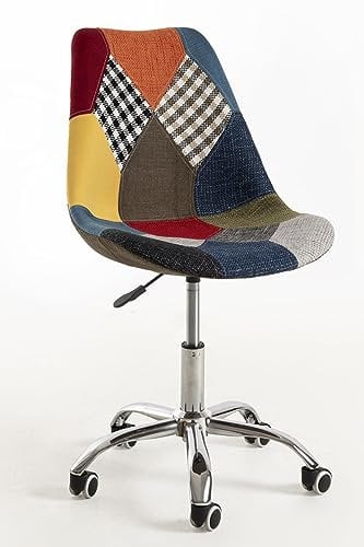 Regalos Miguel - Silla de Oficina Neo Patchwork en Patchwork Colores - Máxima Ergonomía - Ideal para Escritorio y Gaming