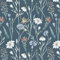CiCiwind Peel and Stick Wallpaper Thicken Blue Floral Contact Paper Botanical Self Adhesive Wallpaper 41×300cm Waterproof Sticky Back Plastic Living Room Bedroom Wall Furniture Vinyl Wrap