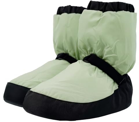 s.lemon Ballet Boot, Ballerina Dance Ballet Warm Up Booties Green S