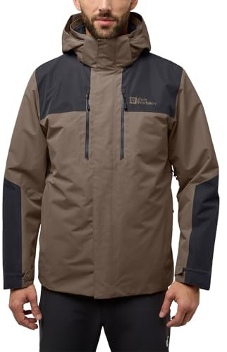 Jack Wolfskin Men's Jasper 3in1 JKT M Jacket, Cold Coffee, M