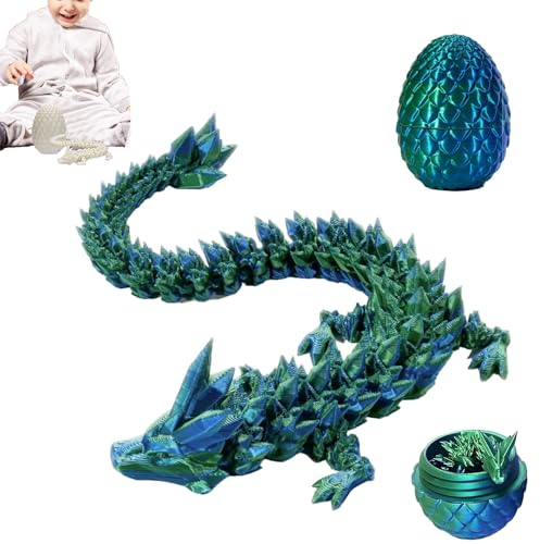 JJKTO 3D Gedruckte Drachenei, 11.8 Valentinstagsgeschenke Für Auto Dekoration, Büro, Zuhause, Fischbecken, Gelenkdrache Spielzeug Drachen Biegsame Und Flexible Drachenspielzeug Geschenke