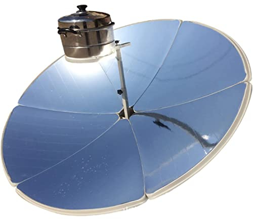 CYMYYDS Parabolischer Solarkocher, 1800W Konzentrierender Solarkocher, Outdoor-Camping-Barbeque-Kochen Von Lebensmitteln, Konzentriertes Wärmewerkzeug, 59-Zoll-Solarkocher
