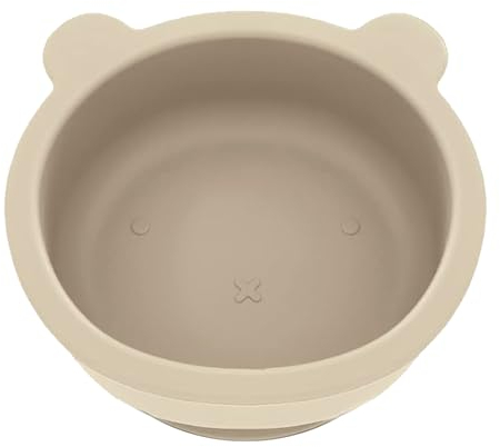 Silikon Baby Schüsseln,Baby Gyro Bowl,Breischale Baby Schüssel,Auslaufsicher Silikon Kinderschüssel,Kinderschüssel Baby,Magic Bowl für Kinder Kleinkinder Säuglinge Off White
