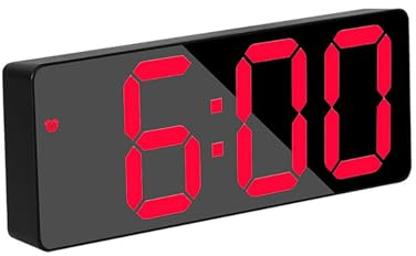 YUNYODA Digitaler Wecker, Große LED Anzeige Digital Uhr mit Temperaturanzeige und Datum, Einstellbar Helligkeit LED Wecker Digitalwecker mit 3 Alarmen für Schlafzimmer Reisen